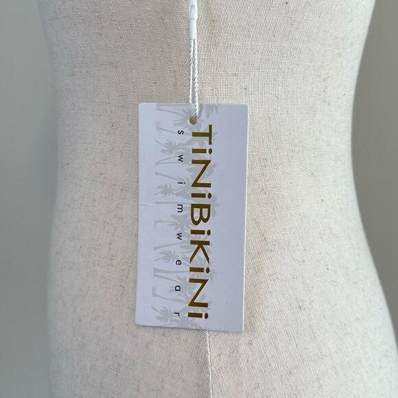 NWT | TiniBikini | Solid Ring Bikini Top | Black | Small - Picture 10 of 14